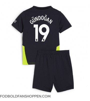 Manchester City Ilkay Gundogan #19 Udebanetrøje Børn 2024-25 Kortærmet (+ Korte bukser)